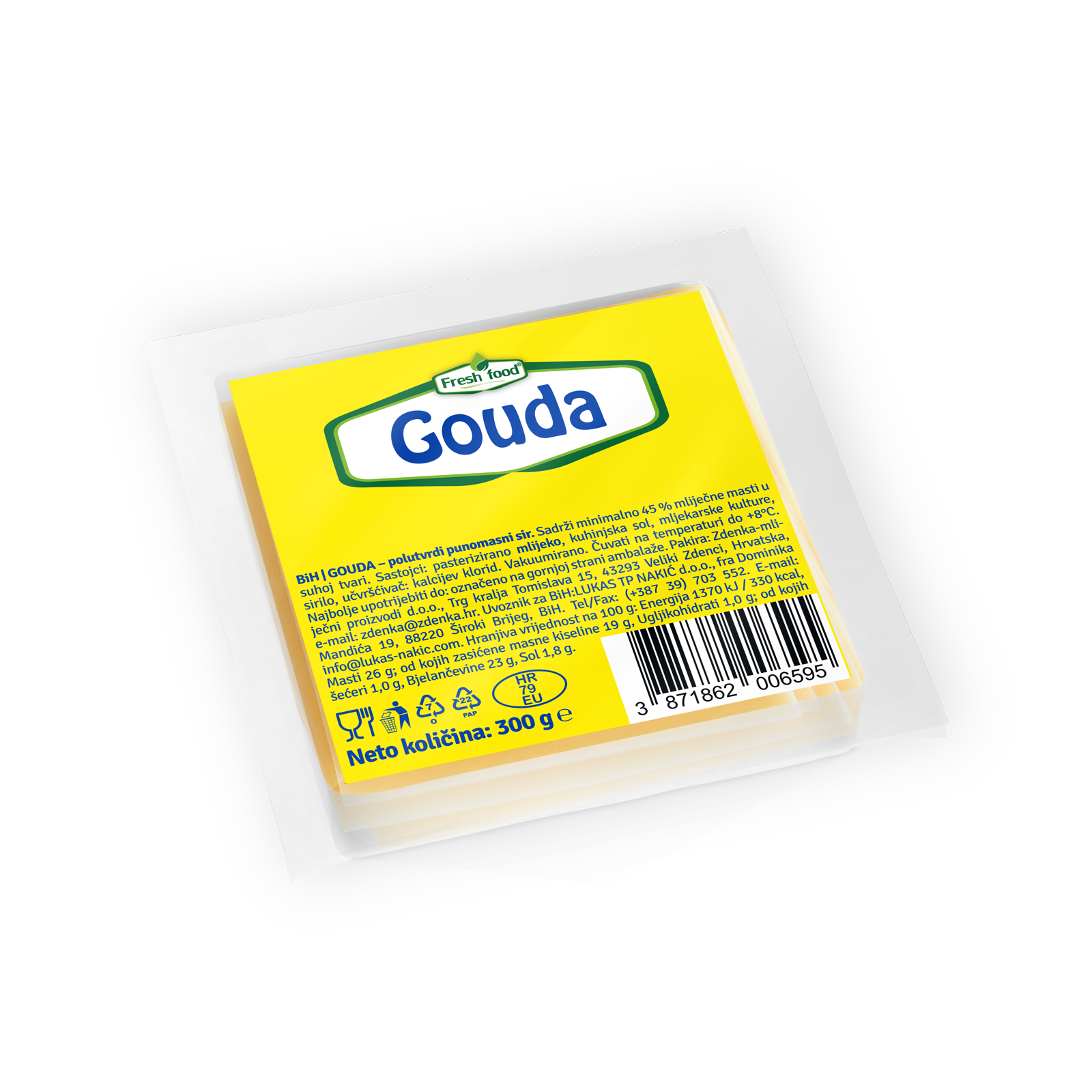 Sir Gauda Fresh Food 300 g kocka